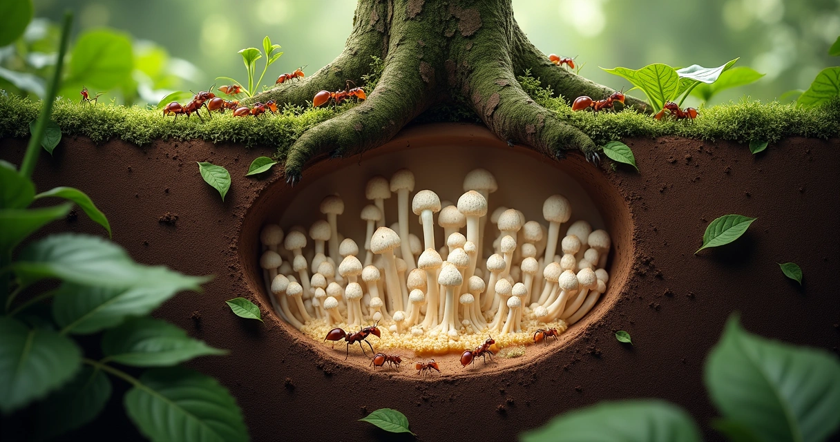 Formigas e cogumelos: uma simbiose fantástica da natureza